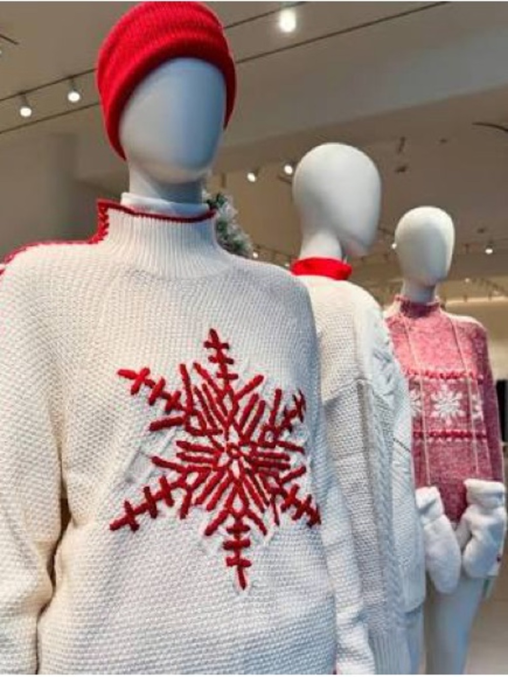 Oysho snowflake turtleneck sweater